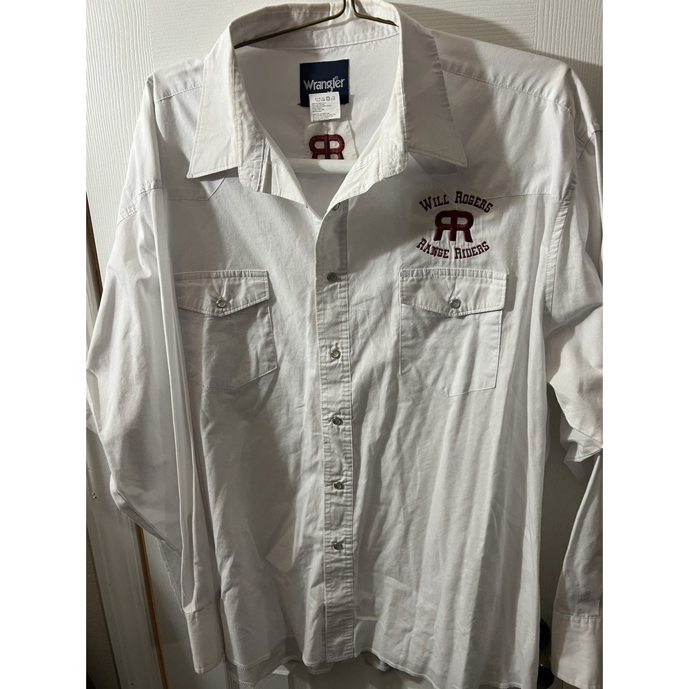 Will Rogers Range Rider Shirt Size XXL Wrangler Pearl Snap